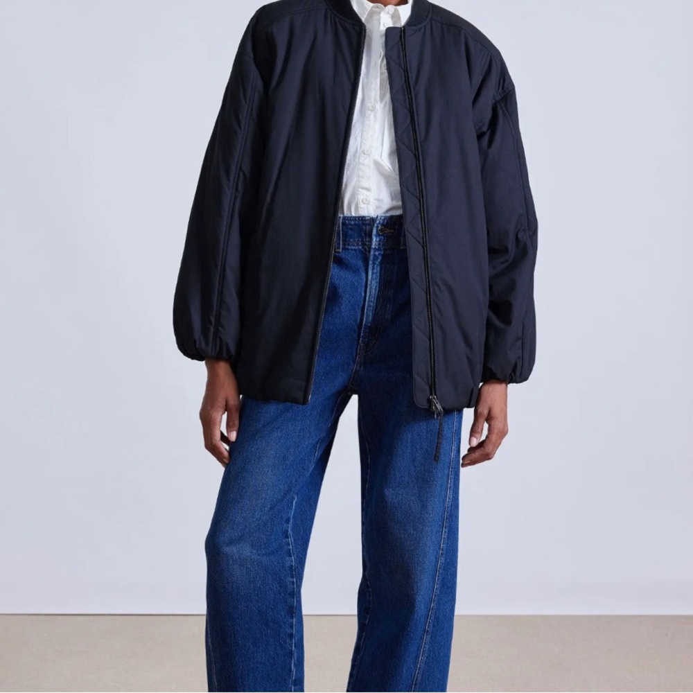 Black 100% Organic Cotton Bomber